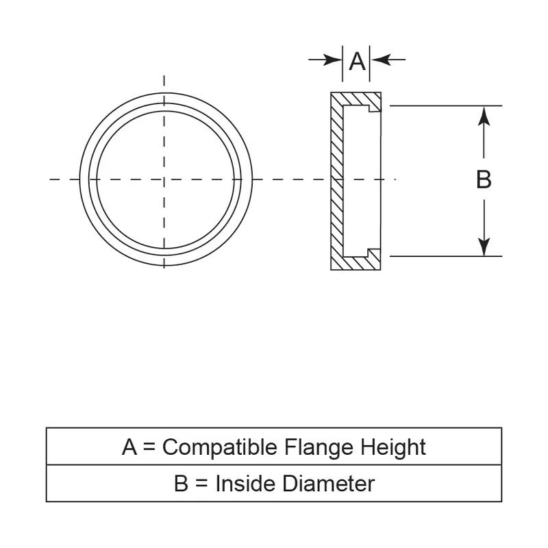 Flexible ANSI Flange Covers - Line Drawing