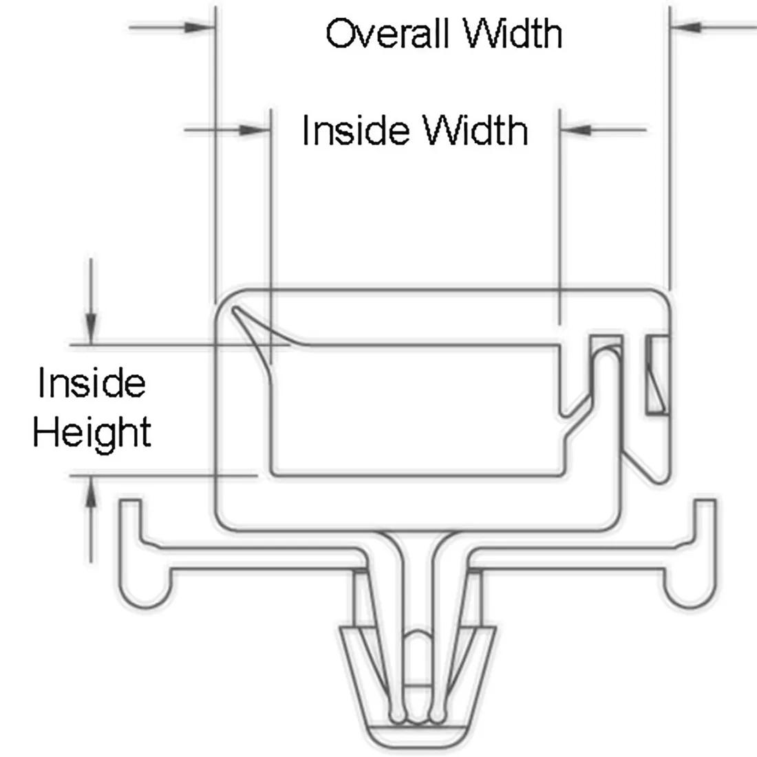 Wire Saddle - Hinged Locking Top, Removable - Line Drawing