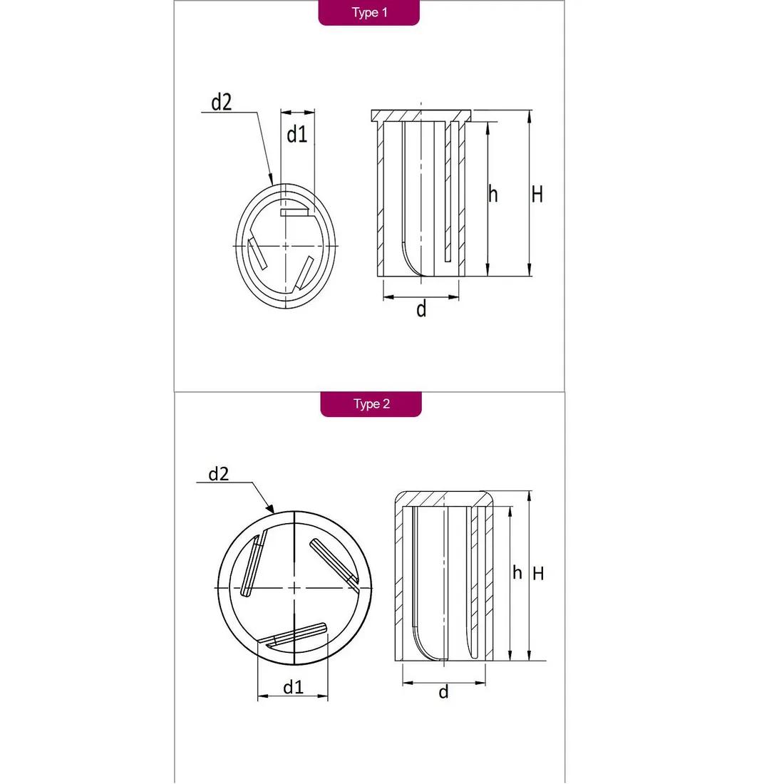 Finned Stud Caps - Line Drawing