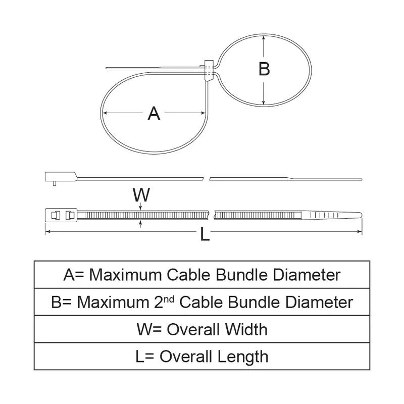 P110300_Double-Headed-Cable-Ties - Line Drawing