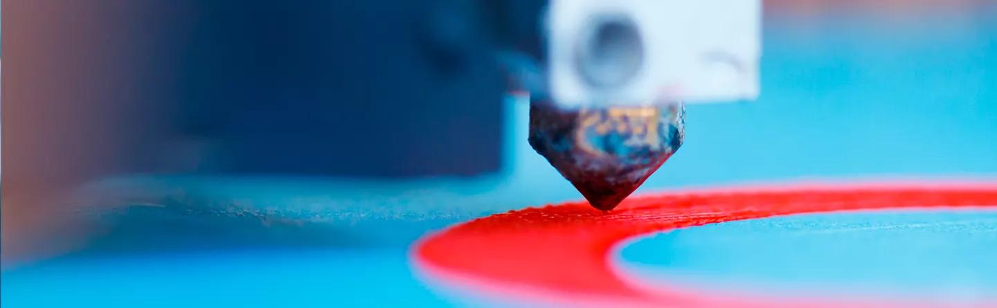 close up of a head of a 3D printer