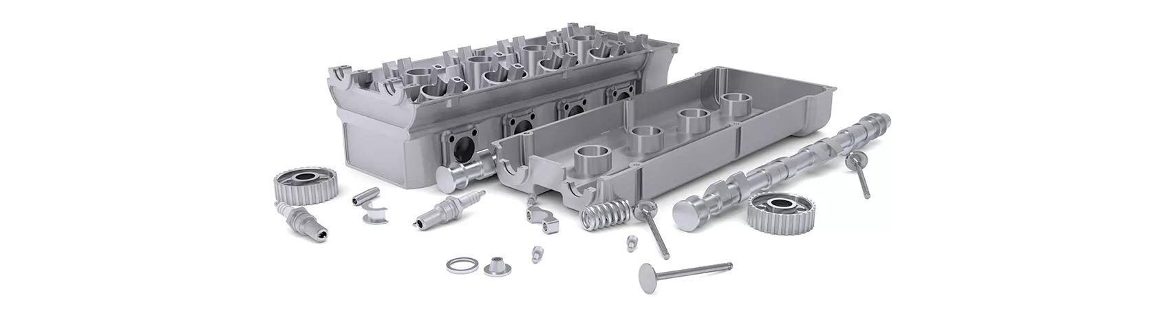 cylinder block with head assemblies 