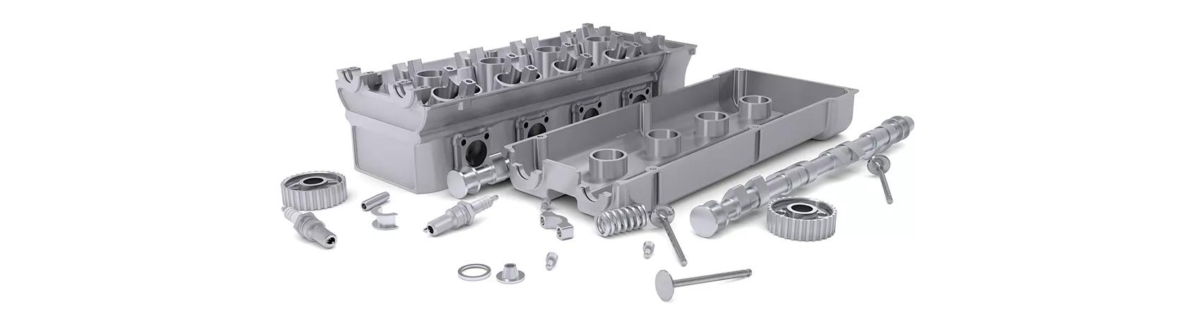 cylinder block with head assemblies 
