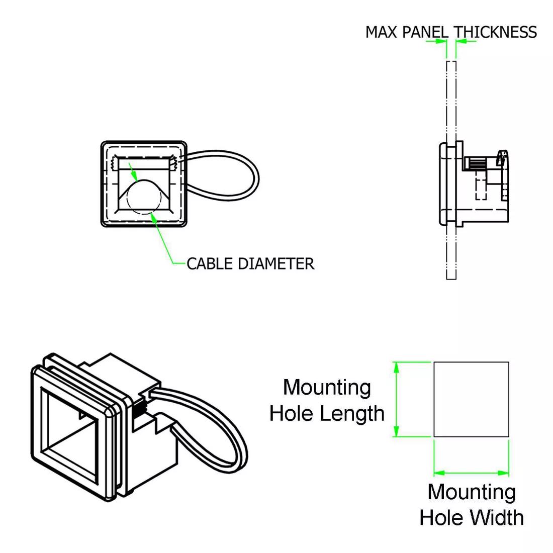 Buy Strain Relief Bushings - Split Panel | Essentra Components AU