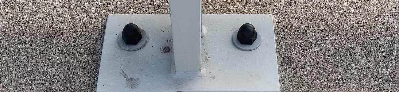 Protective black plastic cap nuts