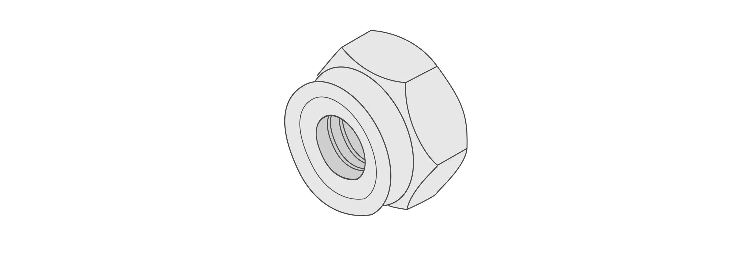 M14 X 1.5mm Nylock Nut - Zinc Plated Steel, Grade 8.8, Single Hex Lock Nut With Nylon Insert