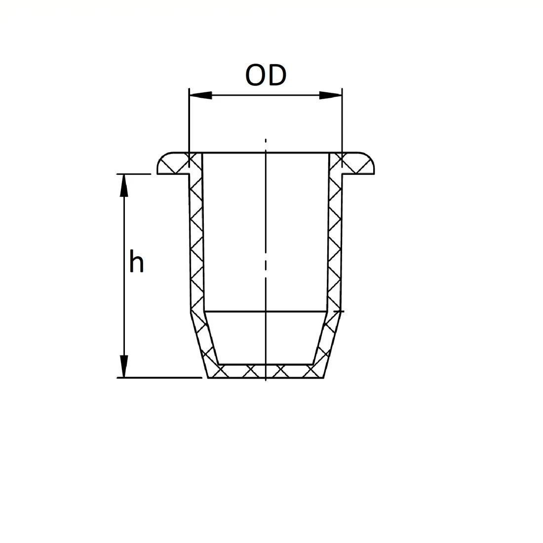 Flange Protector Retainer Plugs - Line Drawing