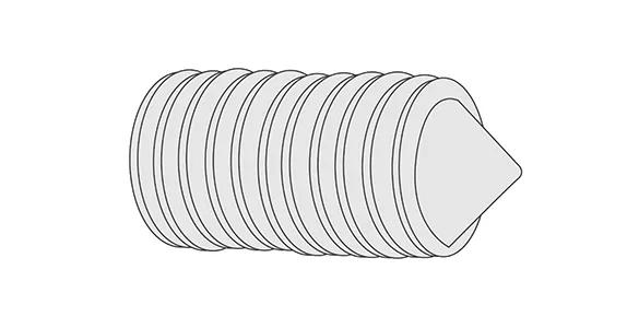 Cone point set screw