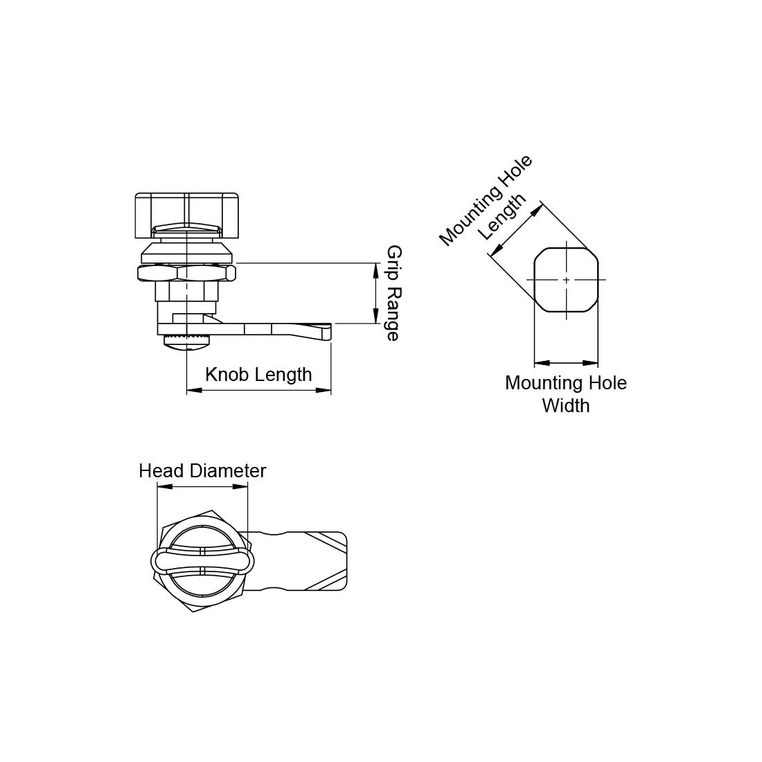 Knob Latch - Mini Cam Latch