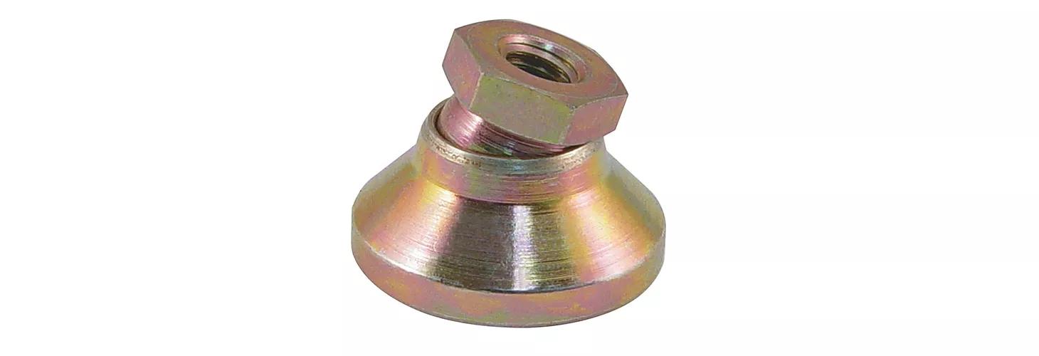 Socket-mount levelling feet – metal swivel base