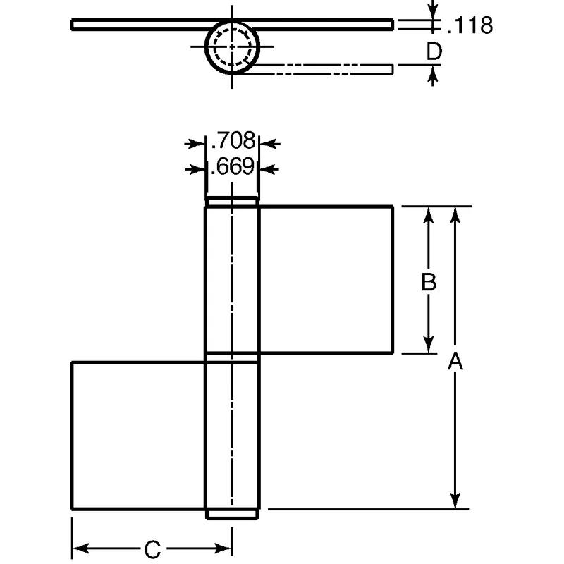 Buy Rolled Flag Hinge 499574 Essentra Components
