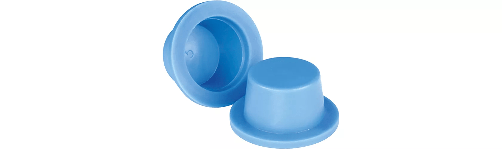 Essentra Components blue flanged caps
