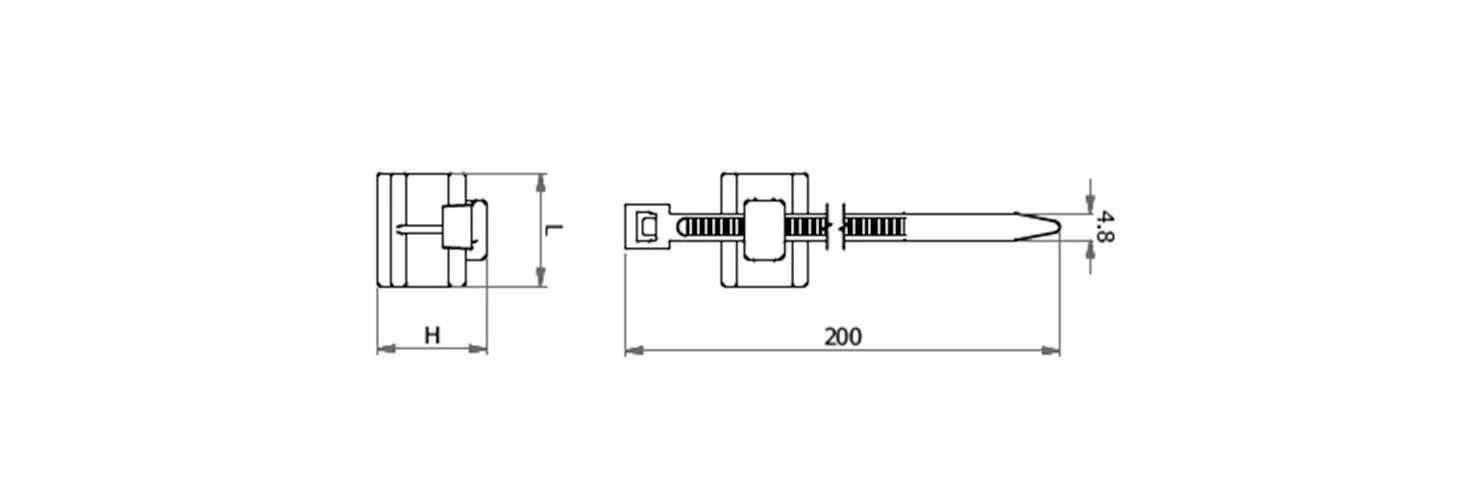 Edge mount cable ties