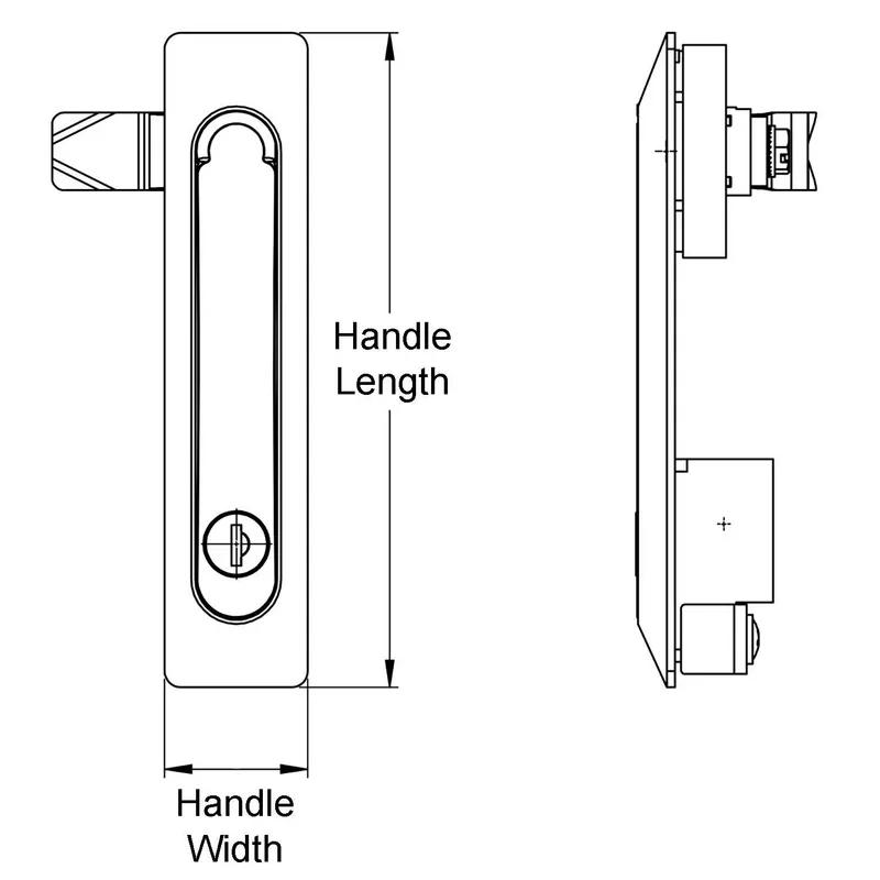 Swing Handle Latches - Line Drawing