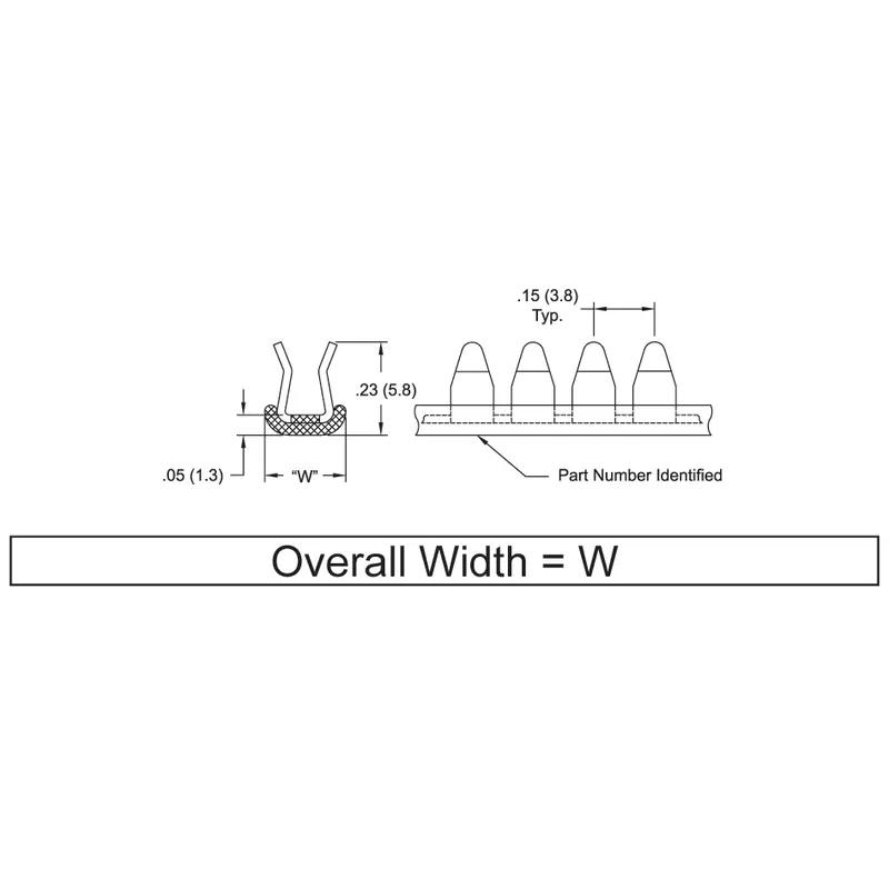 P110556_Grommet_Strips-Metal_Rolls_Cushioned_Extra_Flaxible - Line Drawing