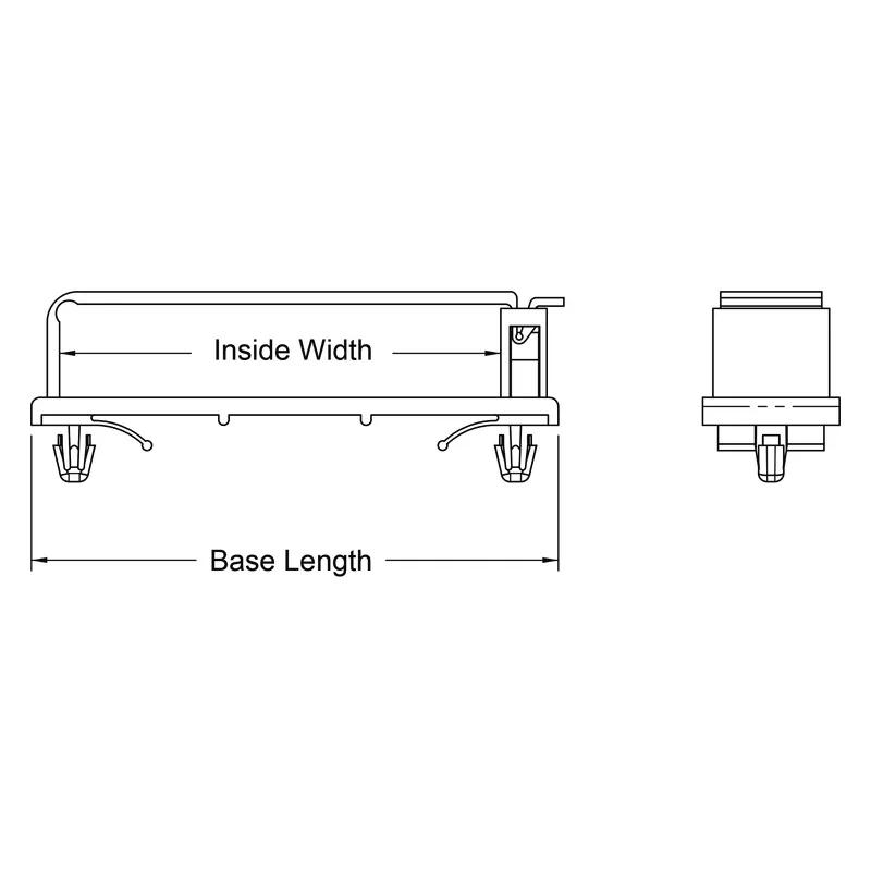 Flat Cable Clip - Line Drawing