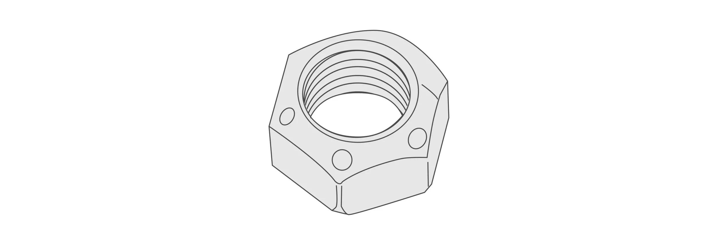 Écrou hexagonal autofreiné à rondelle TWOLOCK - acier zingué blanc