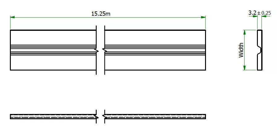 Disegno tecnico cerniera continua