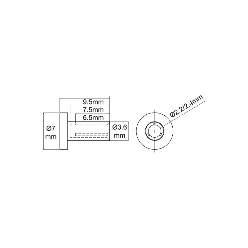 P110548_Ferrule_Dust_Cap - Line Drawing