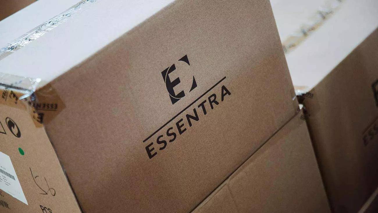 Essentra Components-Logo auf eine Verpackung