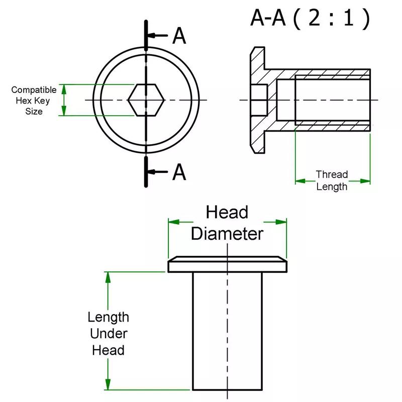 Joint Connector Nuts - Line Drawing