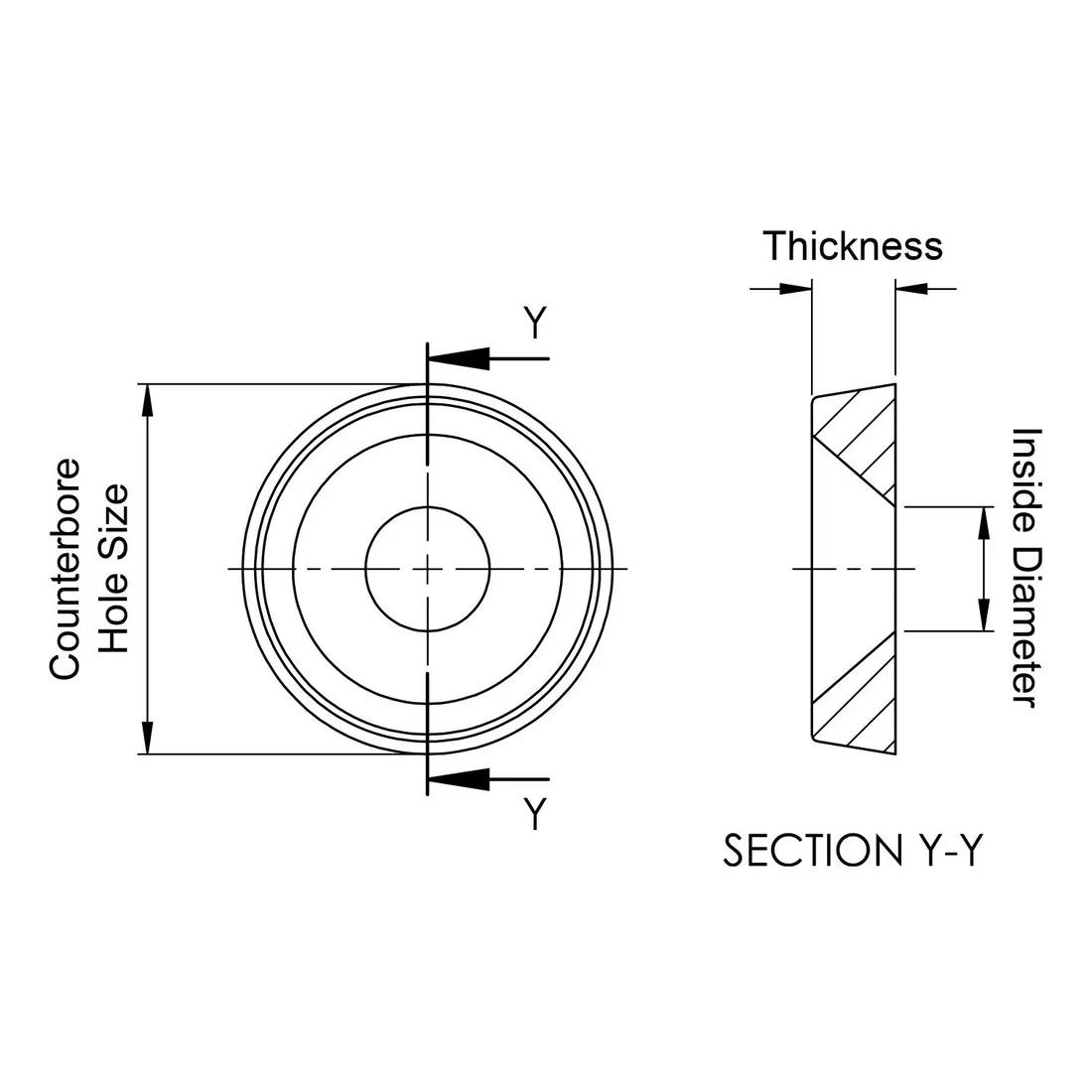 Finishing Washers - Line Drawing