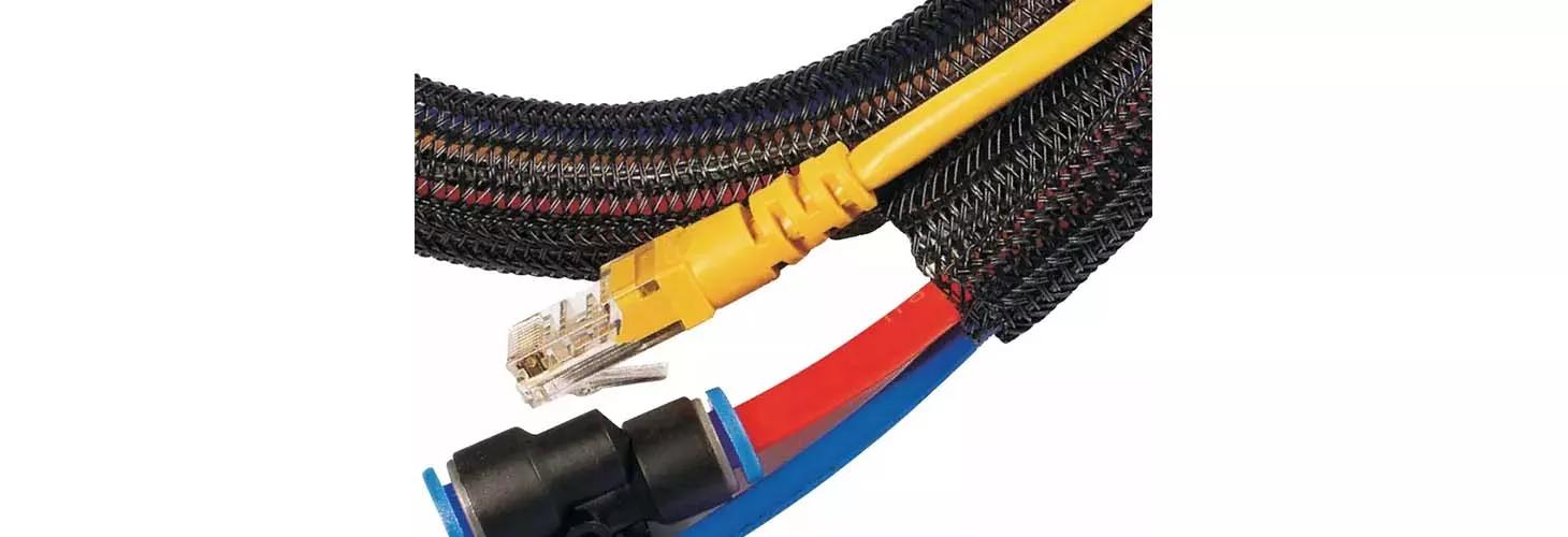 BRAIDED COPPER EXPANDABLE FLEX SLEEVE WIRING HARNESS LOOM FLEXABLE