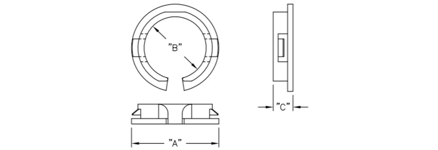 Snap fit cable bushing