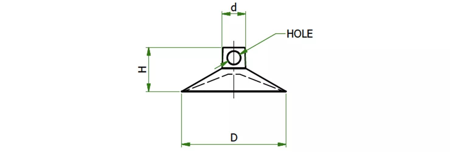 Single-Sided Suction Cups - Hole