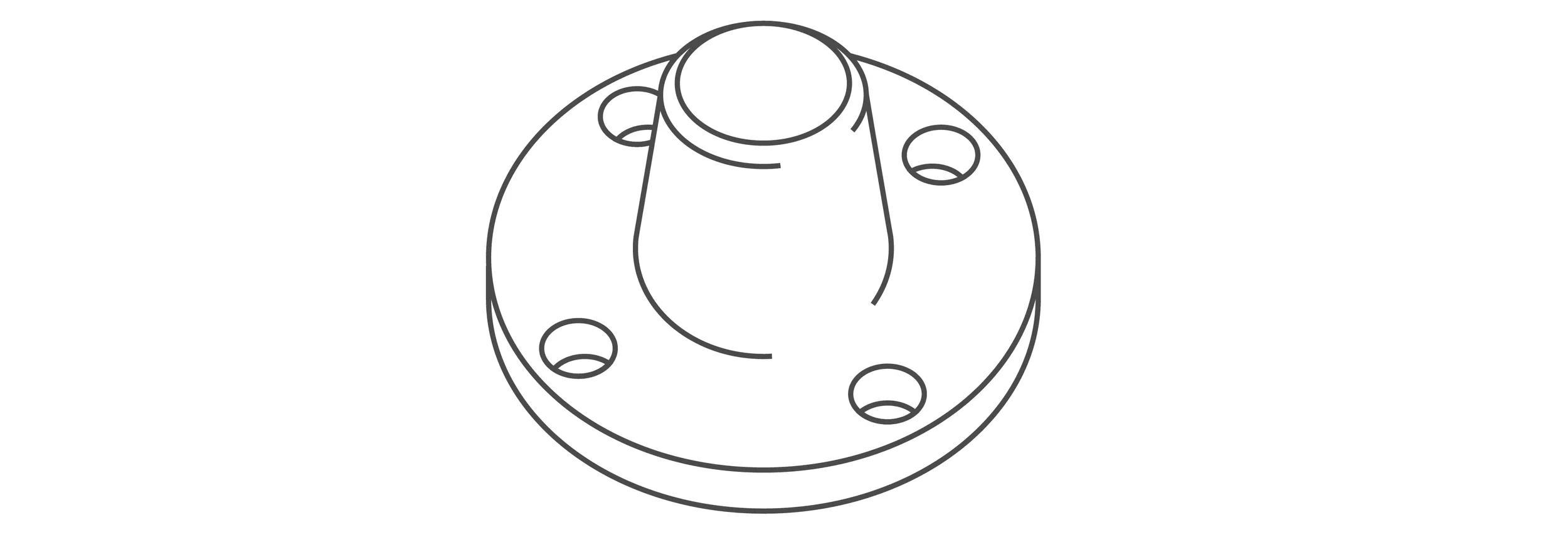 Welded neck flanges