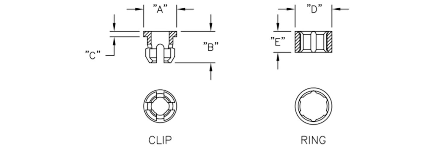 Clip and Ring LED Mount