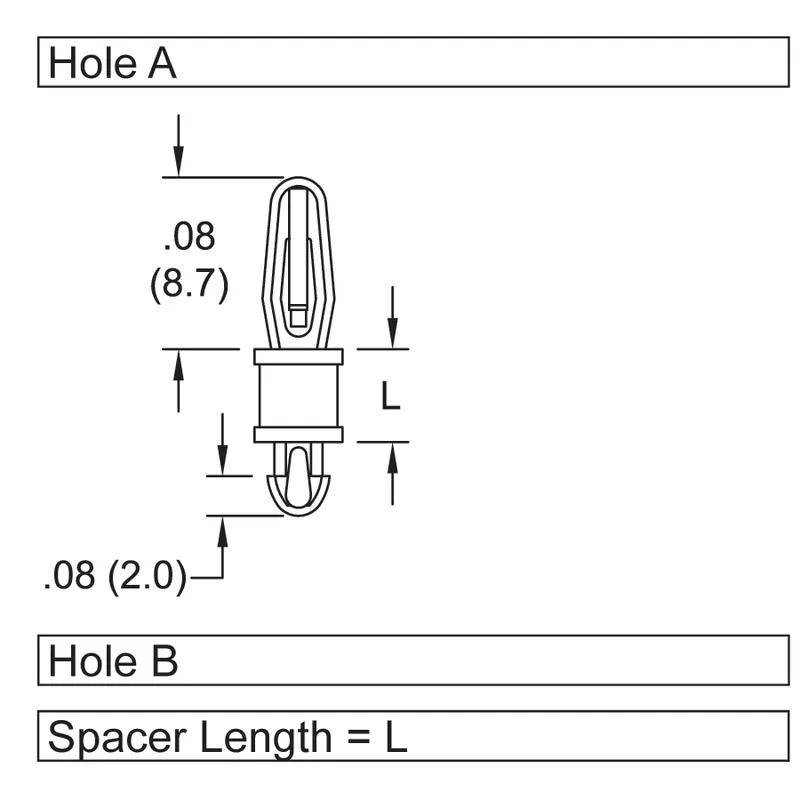 P160262_Standard_Snap_Lock_Supports-Teardrop_Snap-Lock_Bayonet_Nose_Snap-Lock - Line Drawing