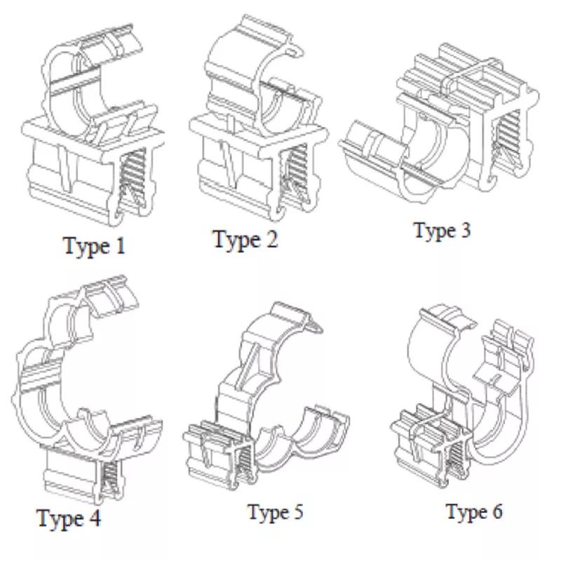 P110191_Conduit_Fittings_Corrugated_Tube_Mounting_Clips - Line Drawing