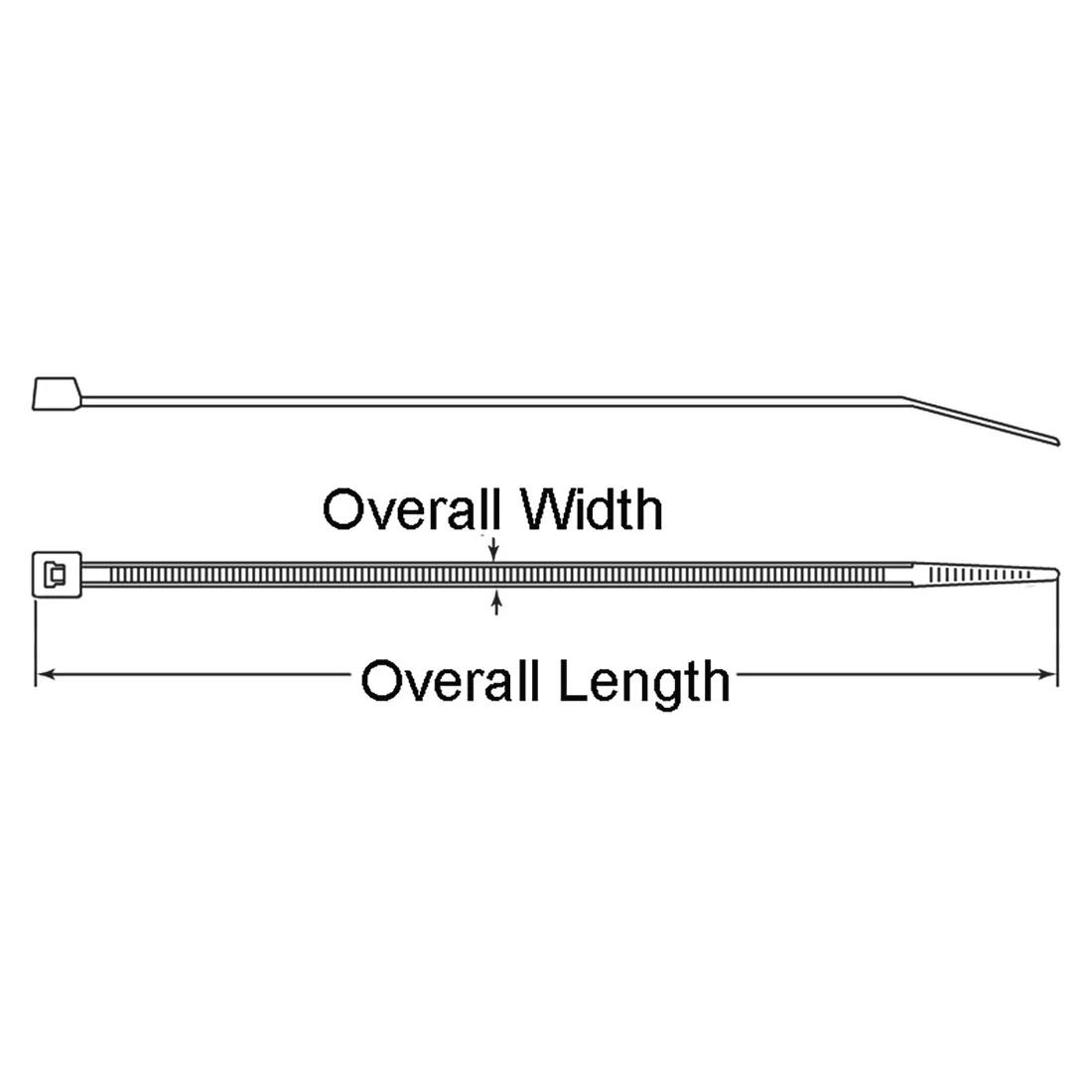 P110425 Standard - Cable - Ties - Locking - Nylon - Line Drawing