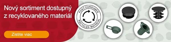 Nové rady uzáverov a zátok z recyklovaného materiálu po spotrebiteľskom použití