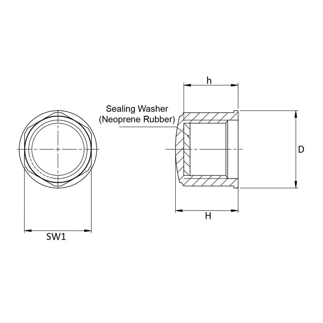 Metric Pipe Cap