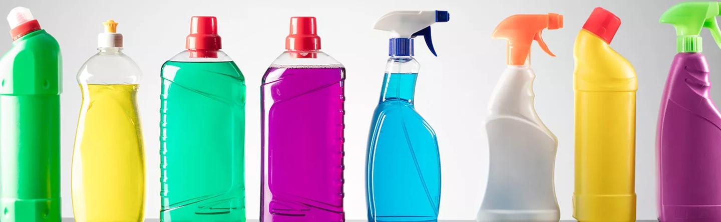 various plastics bottles made by the blow moulding process