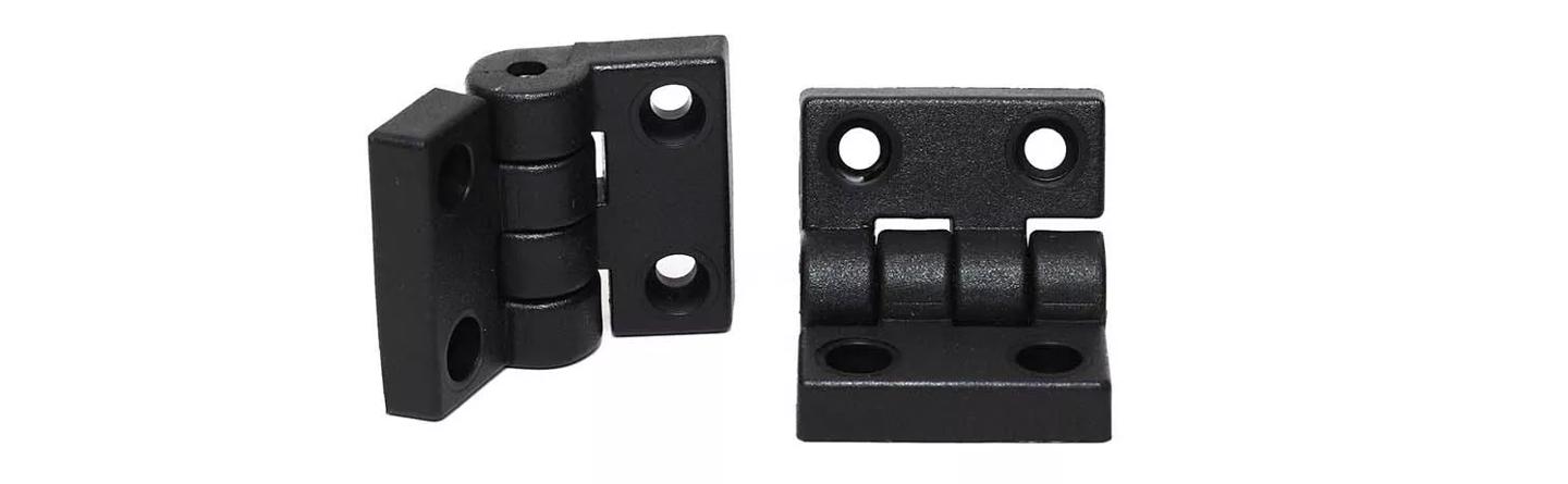 Black industrial butt hinges