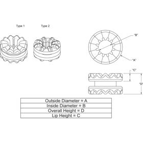 P090906_Vibration_Mount_Grommets - Line Drawing