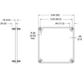 P160070_Fan_Mounts-Rigid - Line Drawing