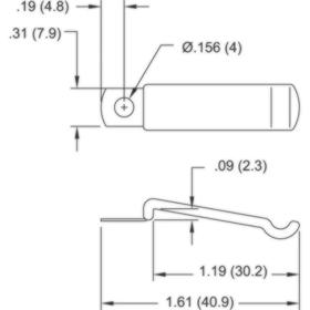 P110066_Spring_Clips-Screw_Mount_Steel_Vinyl_Coating - Line Drawing