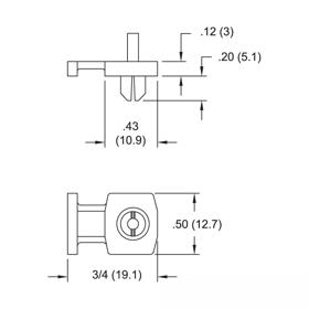 P110242_Cable_Tie_Mounts-Rivet_Mount - Line Drawing