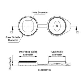 Dust Caps - Line Drawing