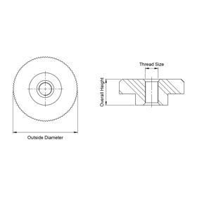 Knurled Thumb Nuts - Round Plastic - Photo1