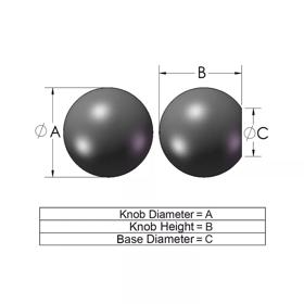 B Series_Ball Knob Line Drawing