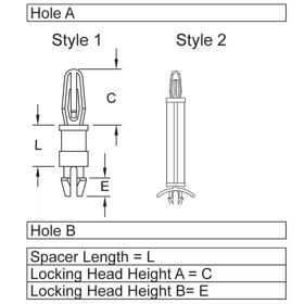 P160261_Standard_Snap_Lock_Supports-Two-Prong_Snap-Lock_Bayonet_Nose_Snap-Lock - Line Drawing