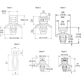 P110245_Cable_Tie_Mounts-Arrowhead_Mount - Line Drawing