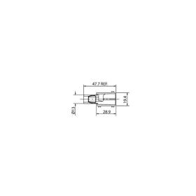 Fibre Bend Limiting Tubing - 1 to 4 Breakout Line Drawing