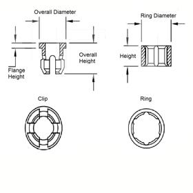 P160110_LED_Mounts-Clip_and_Ring - Line Drawing