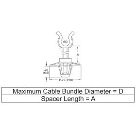 P110462_Fibre_Bend_Limiting_Tubing-_Clips_Standoff - Line Drawing